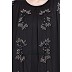 Designer Kaftan abaya with Handwork- Black